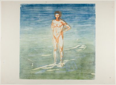 Mann beim Baden von Edvard Munch