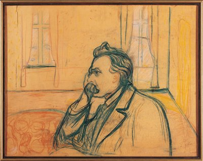 Porträt von Friedrich Nietzsche von Edvard Munch
