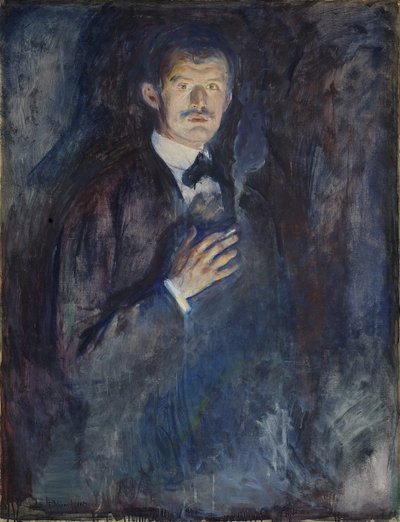 Selbstporträt mit Zigarette von Edvard Munch