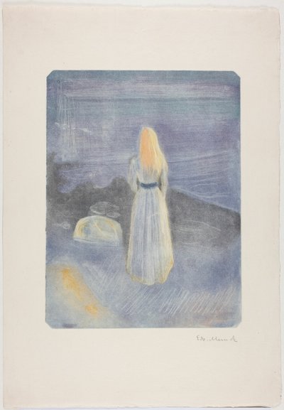 Junge Frau am Strand von Edvard Munch