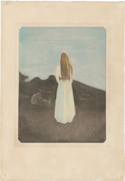 Junge Frau am Strand von Edvard Munch