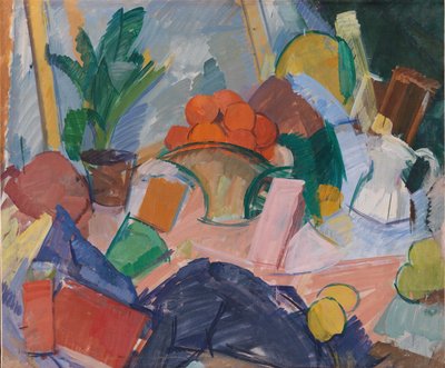 Stillleben mit Orangen in einem Korb von Edvard Weie