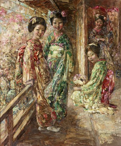 In einem japanischen Garten von Edward Atkinson Hornel