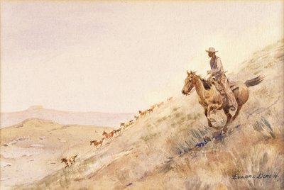 Pferde zusammentreiben von Edward Borein
