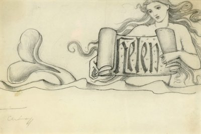 Studie für Helen, ca. 1880 von Edward Burne Jones
