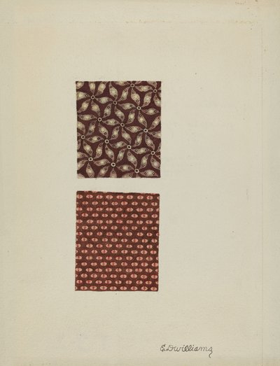 Bedruckte Baumwollmuster von Edward D. Williams