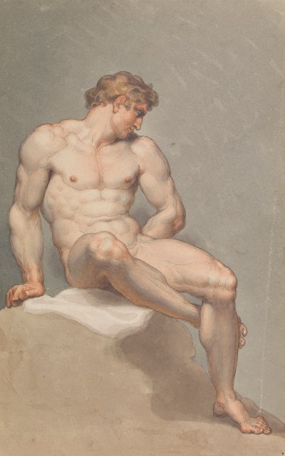 Studie eines männlichen Aktes von Edward Francis Burney