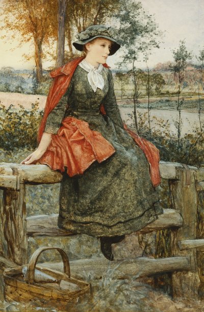 Der rote Umhang, 1883 von Edward Killingworth Johnson