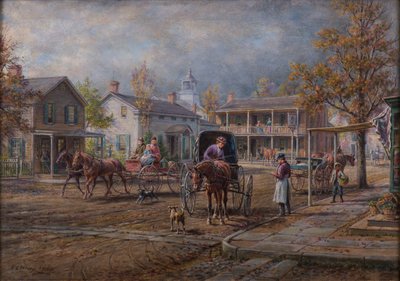 Eine Dorfstraße, 1916 von Edward Lamson Henry