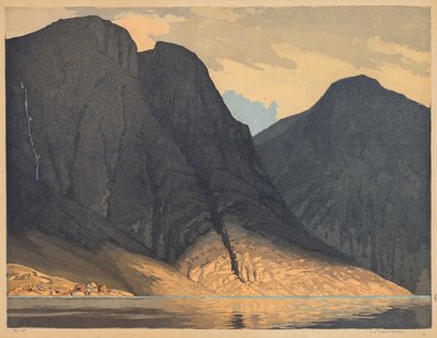 [Bergblick mit Wasser] von Edward Louis Laurenson