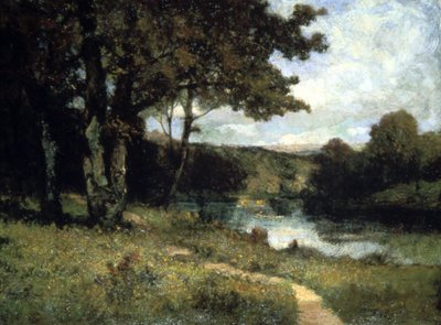 Bäume an einem Fluss, 1891 von Edward Mitchell Bannister