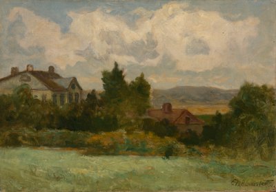 Ohne Titel Häuser und Bäume von Edward Mitchell Bannister