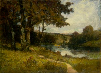 Unbetitelte Landschaft, Bäume am Fluss, 1891 von Edward Mitchell Bannister