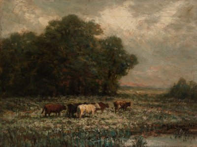 Unbetitelte Landschaft mit weidenden Rindern, 1897 von Edward Mitchell Bannister
