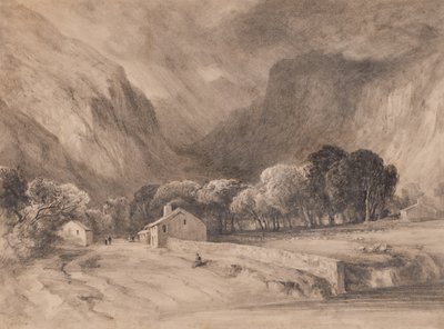 Landschaft mit Bergen von Edward Pretty