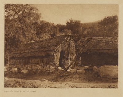 Diegueño-Haus in Santa Ysabel von Edward S. Curtis