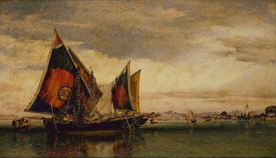 Die venezianische Lagune mit Fischerbooten von Edward William Cooke