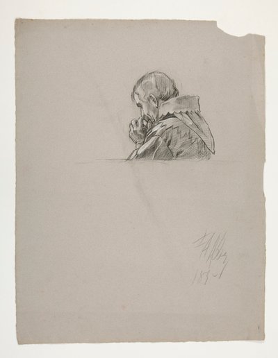 Figurenstudie für König Artus von Edwin Austin Abbey