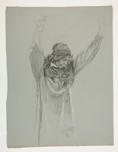 Figurenstudie für König Artus von Edwin Austin Abbey
