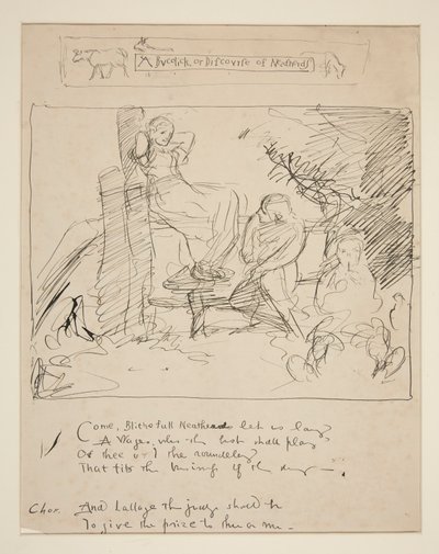 Skizze für ein Gedicht von Edwin Austin Abbey
