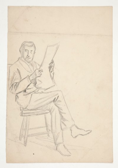 Studie eines lesenden Mannes von Edwin Austin Abbey