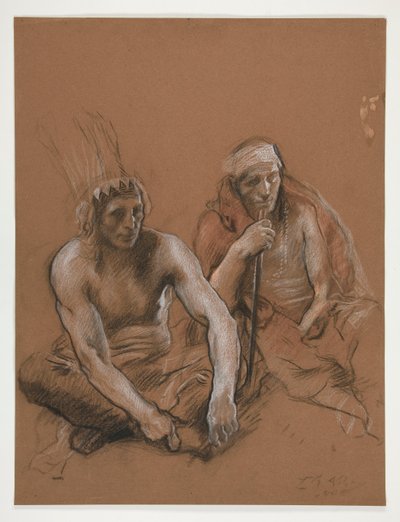 Studie von zwei Indianern für von Edwin Austin Abbey