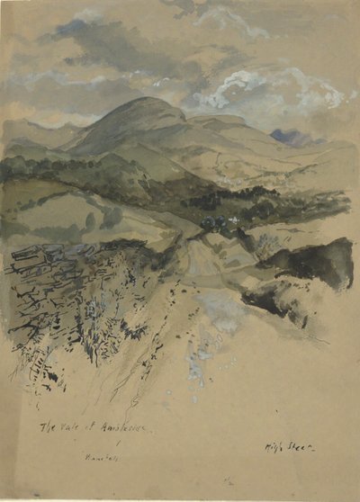 Das Tal von Ambleside, Wansfell von Edwin Austin Abbey