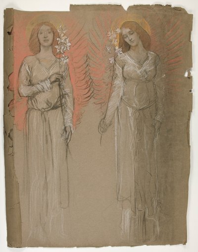 Zwei Engel von Edwin Austin Abbey
