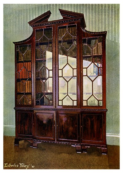 Geschnitzter Chippendale-Bücherschrank, 1911-1912 von Edwin Foley