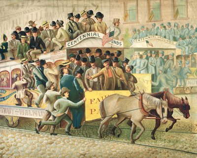 Straßenbahnreise während des Jubiläums von Edwin S. Haley