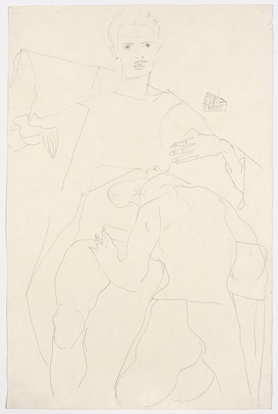 Erotische Szene von Egon Schiele