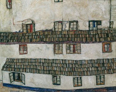 Hauswand (Fenster) von Egon Schiele