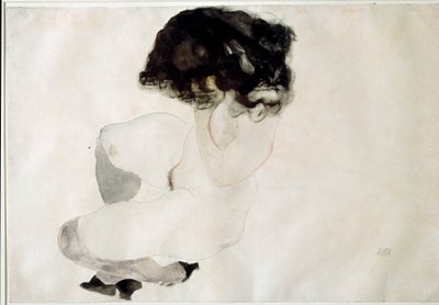 Nackt hockend. Zeichnung von Egon Schiele von Egon Schiele