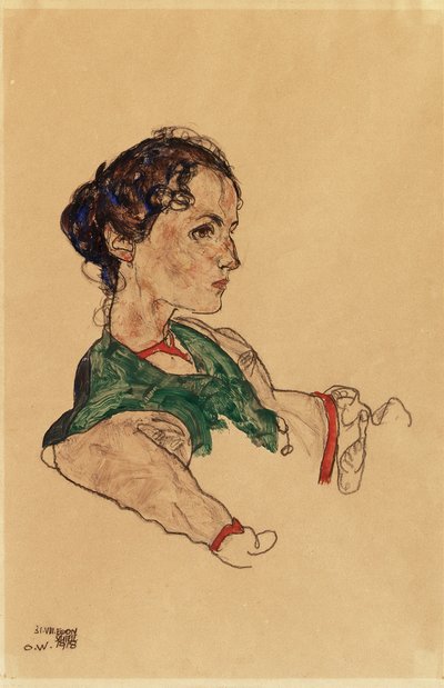 Porträt der Künstlerin Silvia Koller von Egon Schiele