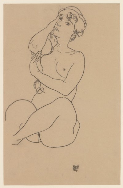 Liegender Akt, 1917 von Egon Schiele