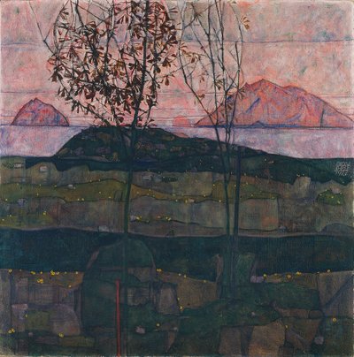 Sonnenuntergang, 1913 von Egon Schiele