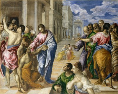 Christus heilt die Blinden, ca. 1570 von El Greco