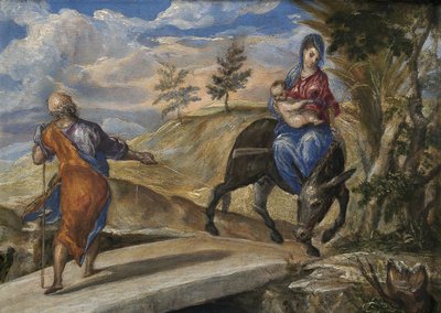 Die Flucht nach Ägypten, um 1570 von El Greco