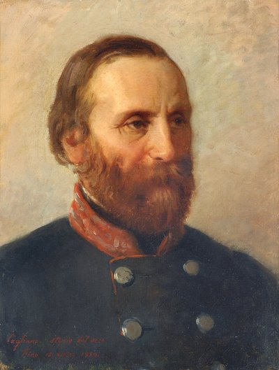 Porträt des wahren Generals Giuseppe Garibaldi von Eleuterio Pagliano
