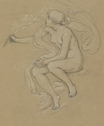 Studie für die Figur des Frühlings von Elihu Vedder