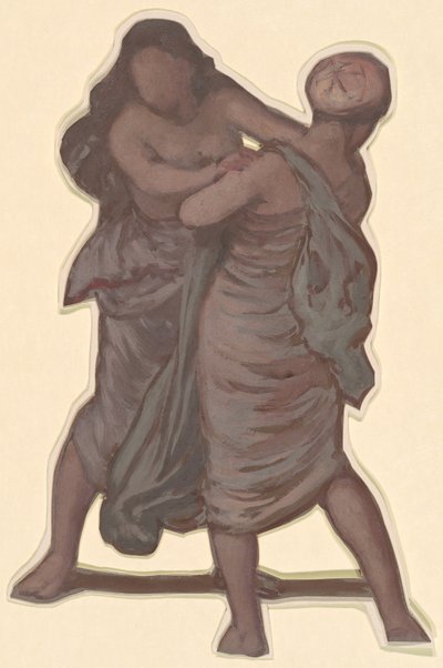 Studie für "Griechische Mädchen beim Baden" von Elihu Vedder