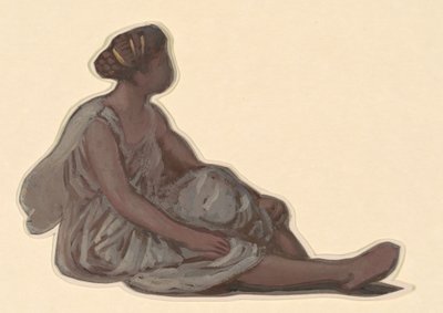 Studie für "Griechische Mädchen beim Baden" von Elihu Vedder