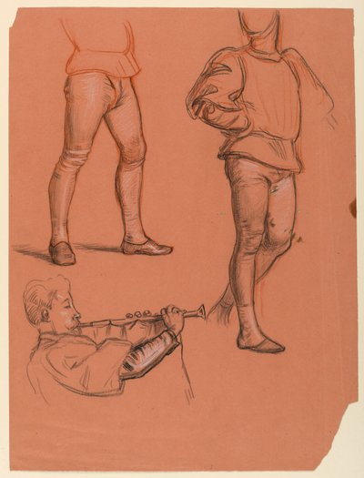 Studie für "Hochzeitsprozession" von Elihu Vedder