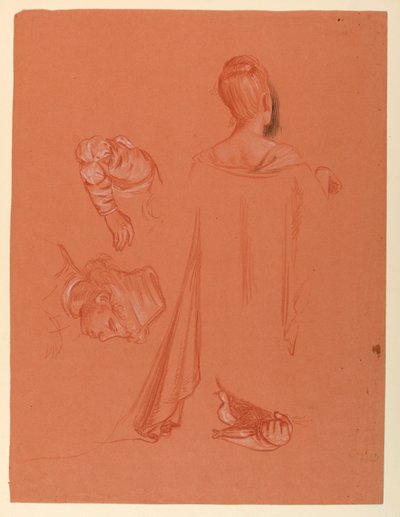 Studie für "Hochzeitsprozession" von Elihu Vedder