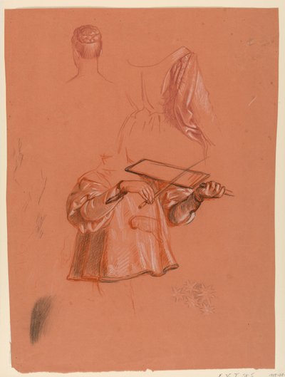Studie für "Hochzeitsprozession" von Elihu Vedder