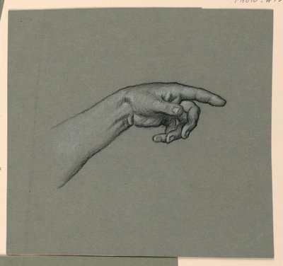 zeigt linke Hand und Handgelenk von Elihu Vedder