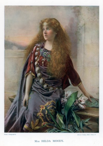 Hilda Moody, britische Schauspielerin, 1901 von Ellis and Walery