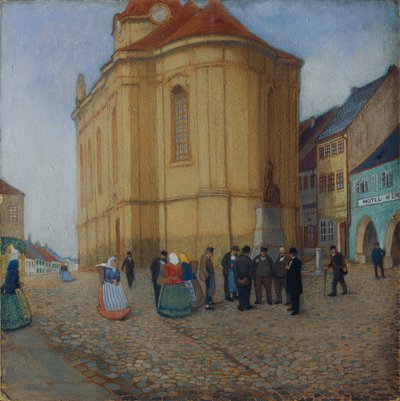 Kirche in Auscha von Emil Orlik