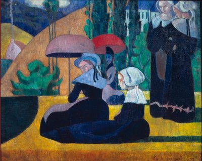 Bretonische Frauen im Schatten von Emile Bernard