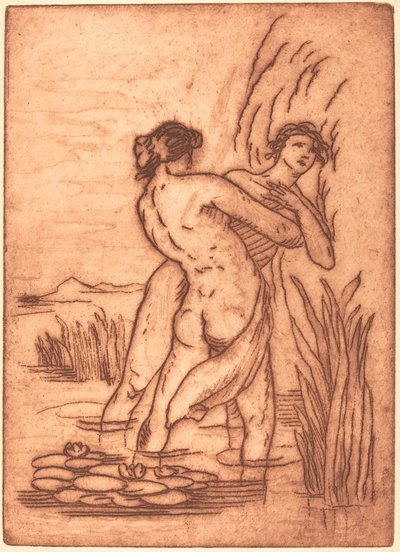 Paar im Wasser stehend von Emile Bernard